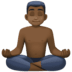 🧘🏿‍♂️ man in lotus position: dark skin tone display on Facebook